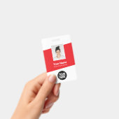 Modernes Foto für Mitarbeiter, Bar, Logo, Name Ausweis (Handheld)