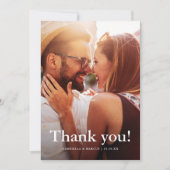 Modernes Foto für Mute Hochzeit Danke Karte (Vorderseite)