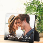 Modernes Foto für Paare Liebe Bestes Paar je Scrip Fotoplatte<br><div class="desc">Modern Couple Liebe Foto Best Couple je Script Plaque.</div>