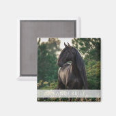 Modernes Foto für Pferdeame Magnet (Vorderseite/Rückseite)