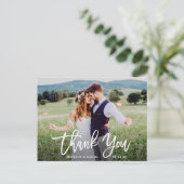 Modernes Foto für Pinselskripte Postkarte (Stehend Vorderseite)