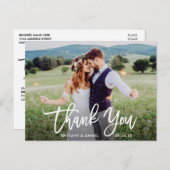 Modernes Foto für Pinselskripte Postkarte (Vorne/Hinten)