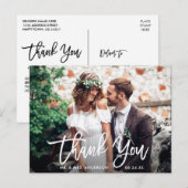 Modernes Foto für Pinselskripte Postkarte (Vorne/Hinten)