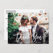 Modernes Foto für Pinselskripte Postkarte (Vorne/Hinten)