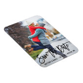 Modernes Foto für Pinselstriche Save the Date B Magnet (Rechte Seite)