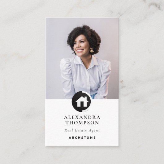 Modernes Foto für Real Anwesen Property Manager Visitenkarte (Vorderseite)