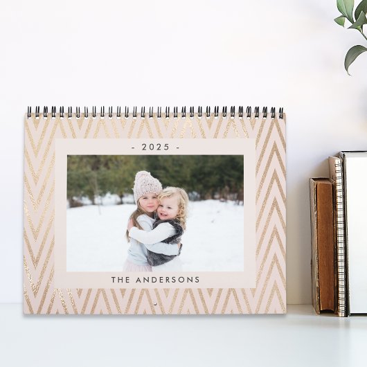 Modernes Foto für Rosa und Gold Kalender