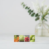 Modernes Foto für sauberes Gemüse Mini Visitenkarte (Stehend Vorderseite)