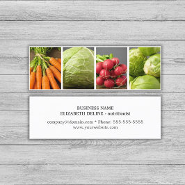 Modernes Foto für sauberes Gemüse Mini Visitenkarte
