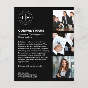 Modernes Foto für Schwarz-Logo Flyer