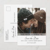 Modernes Foto für Transparenz Save the Date Ankündigungspostkarte (Vorne/Hinten)
