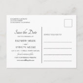 Modernes Foto für Transparenz Save the Date Ankündigungspostkarte (Rückseite)