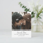 Modernes Foto für Transparenz Save the Date Ankündigungspostkarte (Stehend Vorderseite)