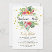 Modernes Foto für tropische Blätter aus Abschluss Einladung (Vorderseite)