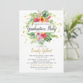 Modernes Foto für tropische Blätter aus Abschluss Einladung (Stehend Vorderseite)