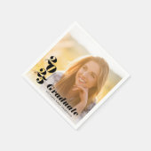 Modernes Foto für Typografie Graduate 2025 Serviette (Ecke)