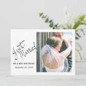 Modernes Foto für verheiratete Typografie Ankündigung (Stehend Vorderseite)