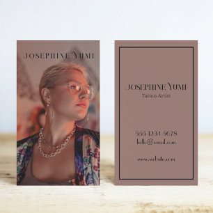 Modernes Foto für vertikale Fotografie Tattoo Arti Visitenkarte