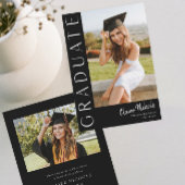 Modernes Foto für vertikale Typografie Abschluss Einladung