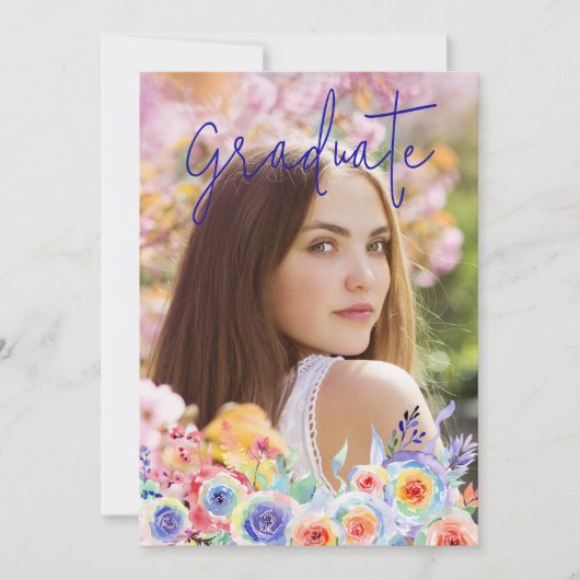 Modernes Foto für Wasserfarben Abschluss Ankündigung (Vorderseite)