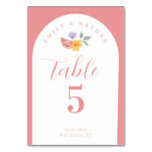 Modernes Foto für Wasserfarben Citrus Floral Tischnummer (Vorderseite)