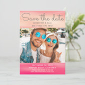 Modernes Foto für Wasserfarben spart das Datum Save The Date (Stehend Vorderseite)