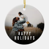 Modernes Foto für Weihnachtsferien Keramik Ornament (Vorne)