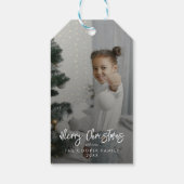 Modernes Foto für Weihnachtsgeschenke Geschenkanhänger (Rückseite)