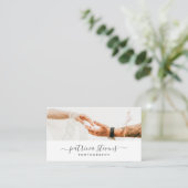 Modernes Foto für weiße Fotografie Visitenkarte (Stehend Vorderseite)