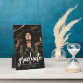 Modernes Foto für White Script-Abschluss Fotoplatte (Seite)