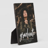 Modernes Foto für White Script-Abschluss Fotoplatte (Seite)