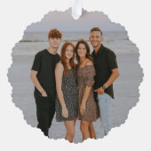 Modernes Foto für Winterpine Ornament Karte (Rückseite)