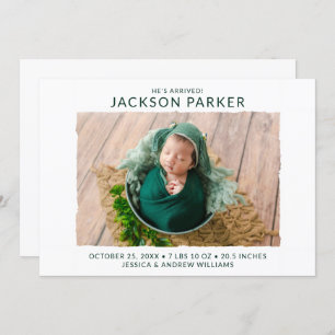 Modernes Foto Geburt Ankündigung