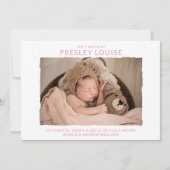 Modernes Foto Geburt Ankündigung (Vorderseite)