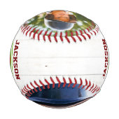 Modernes Foto Geburtstag und Weihnachten Baseball (Rückseite)