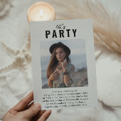 Modernes Foto Geburtstagsparty Einladung