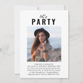 Modernes Foto Geburtstagsparty Einladung (Vorderseite)