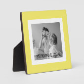 Modernes Foto Gelb Einfach Liebliches Geschenk Fotoplatte (Vorderseite)