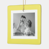 Modernes Foto Gelb Einfach Liebliches Geschenk Keramikornament (Links)