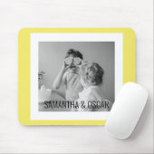 Modernes Foto Gelb Einfach Liebliches Geschenk Mousepad (Mit Mouse)