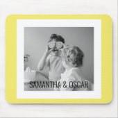 Modernes Foto Gelb Einfach Liebliches Geschenk Mousepad (Vorne)