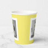 Modernes Foto Gelb Einfach Liebliches Geschenk Pappbecher (Rechts)