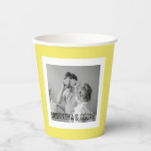 Modernes Foto Gelb Einfach Liebliches Geschenk Pappbecher (Vorderseite)