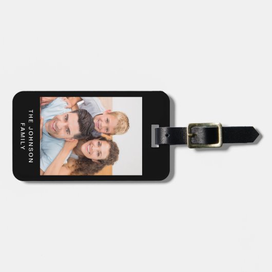 Modernes Foto Gepäckanhänger (Vorderseite horizontal)