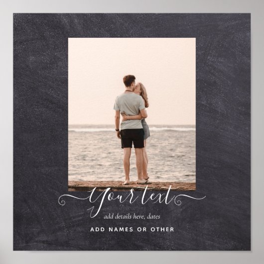 Modernes FOTO-Geschenk Benutzerdefiniertes Chalkbo Poster (Vorne)