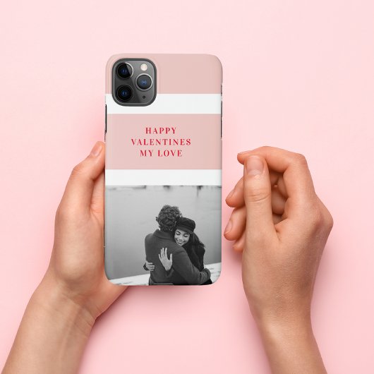 Modernes Foto | Geschenk von Rot und Rosa iPhone Hülle