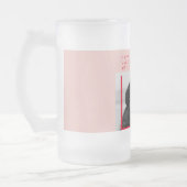 Modernes Foto | Geschenk von Rot und Rosa Mattglas Bierglas (Links)