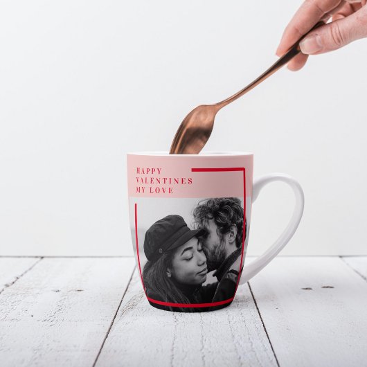 Modernes Foto | Geschenk von Rot und Rosa Milchtasse