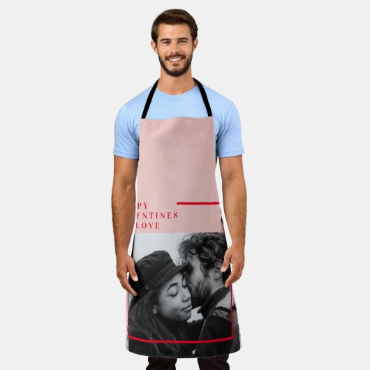 Modernes Foto | Geschenk von Rot und Rosa Schürze (Getragen)