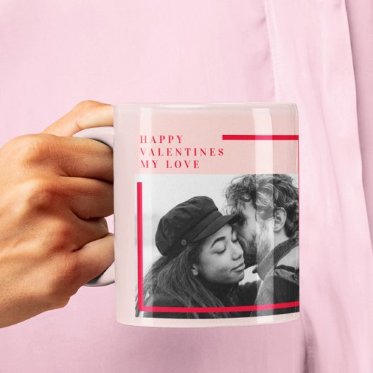 Modernes Foto | Geschenk von Rot und Rosa Tasse
